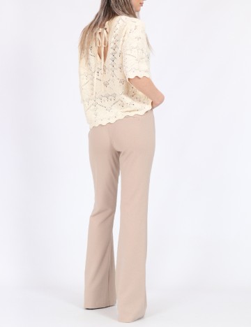 Pantaloni Only, crem