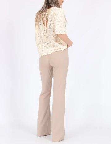 Pantaloni Only, crem