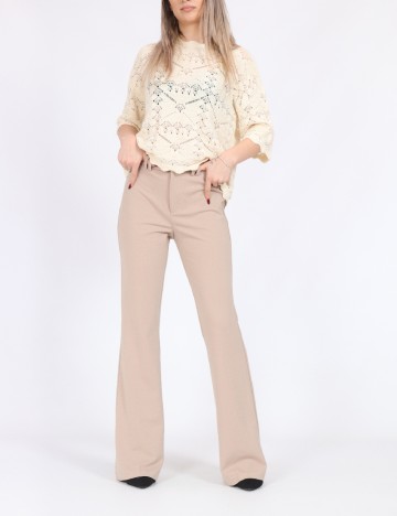 Pantaloni Only, crem