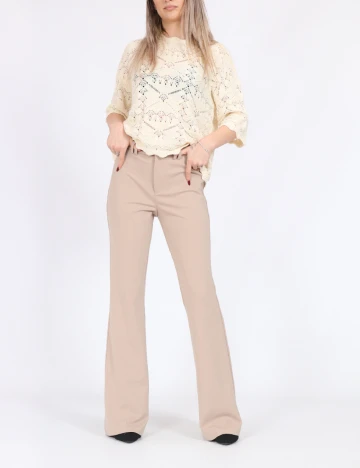 Pantaloni Only, crem