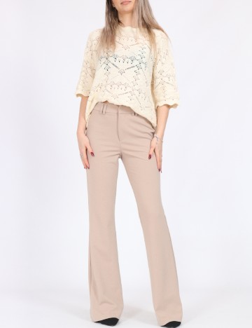 Pantaloni Only, crem