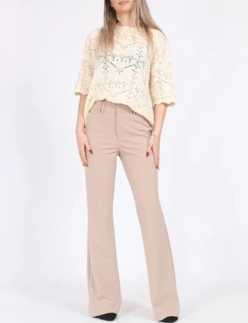 Pantaloni Only, crem