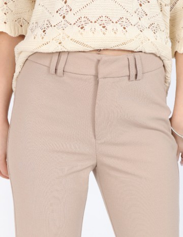 Pantaloni Only, crem