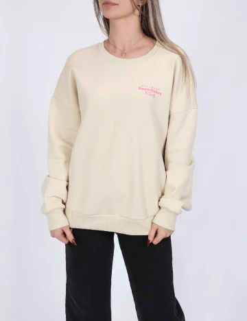 Bluza Oversize Only, crem