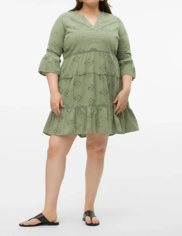 Rochie scurta Vero Moda Curve, verde
