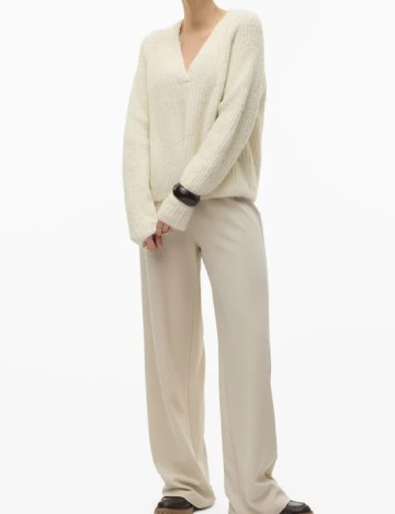 
						Pantaloni Vero Moda, crem