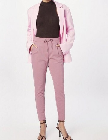 
						Pantaloni Vero Moda, roz pudra inchis