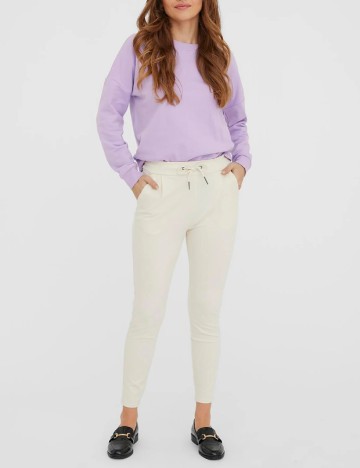
						Pantaloni Vero Moda, crem