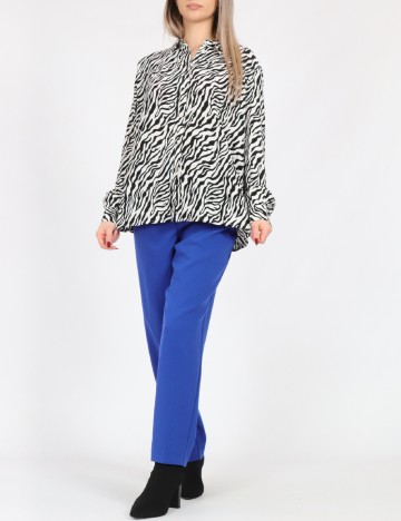 
						Camasa Only, alb/negru