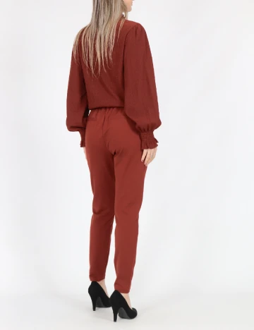 Pantaloni Vero Moda, caramiziu