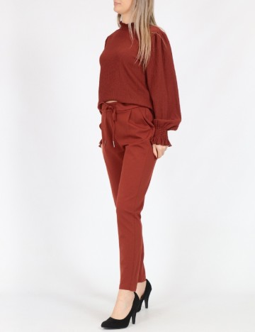 Pantaloni Vero Moda, caramiziu
