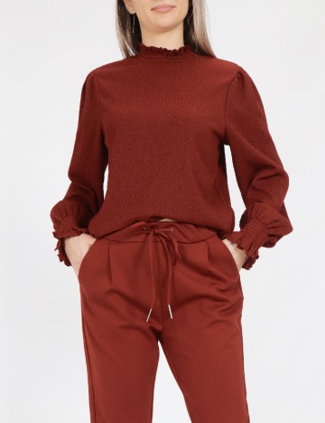 Pantaloni Vero Moda, caramiziu