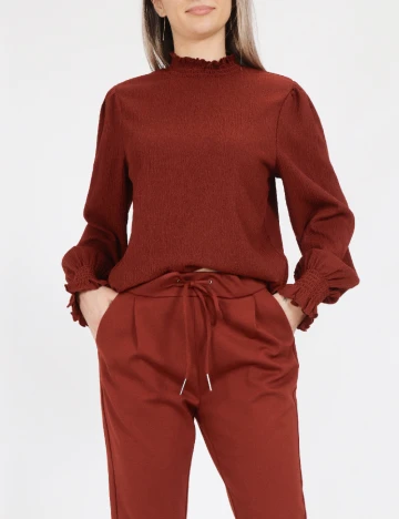 Pantaloni Vero Moda, caramiziu