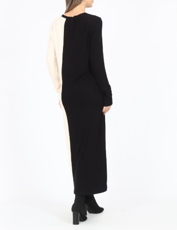 Rochie lunga Jacqueline de Yong, crem/negru