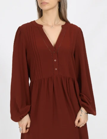 Rochie scurta Vero Moda, caramiziu Maro