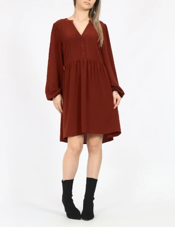 Rochie scurta Vero Moda, caramiziu Maro