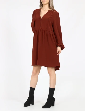 Rochie scurta Vero Moda, caramiziu Maro