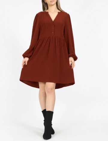 Rochie scurta Vero Moda, caramiziu Maro