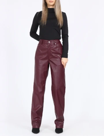 Pantaloni Only, visiniu