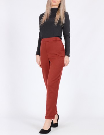 Pantaloni Vero Moda, caramiziu