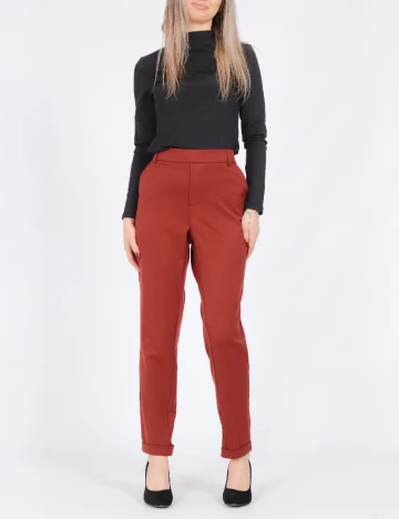 Pantaloni Vero Moda, caramiziu