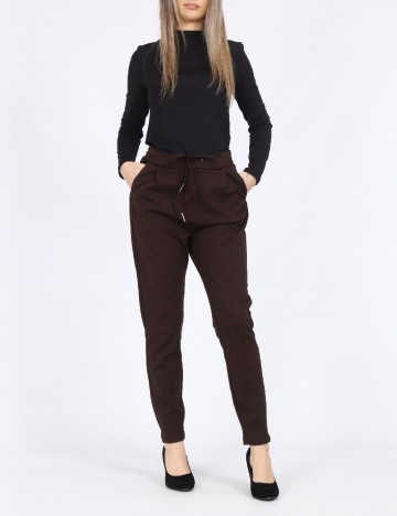 Pantaloni Vero Moda, maro inchis