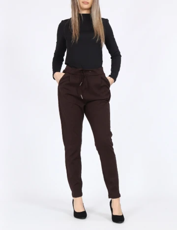 Pantaloni Vero Moda, maro inchis