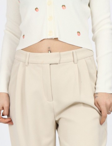 Pantaloni Only, crem