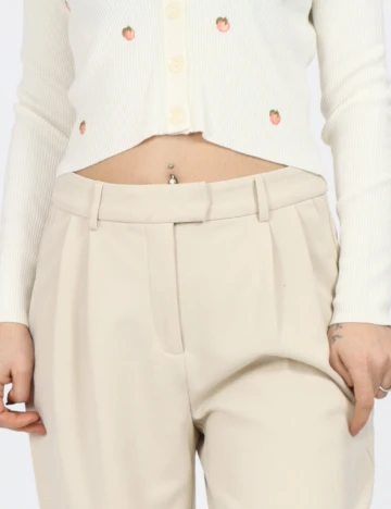 Pantaloni Only, crem Crem