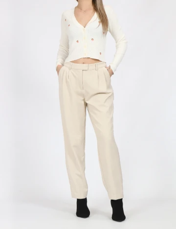 Pantaloni Only, crem Crem