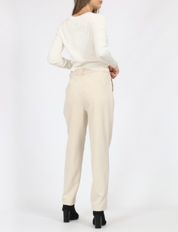 Pantaloni Only, crem