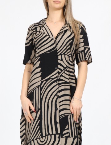 Rochie medie Jacqueline de Yong, negru/maro