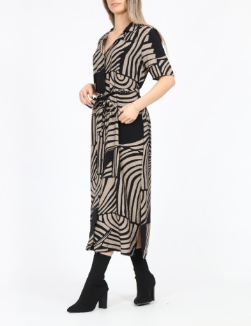 Rochie medie Jacqueline de Yong, negru/maro