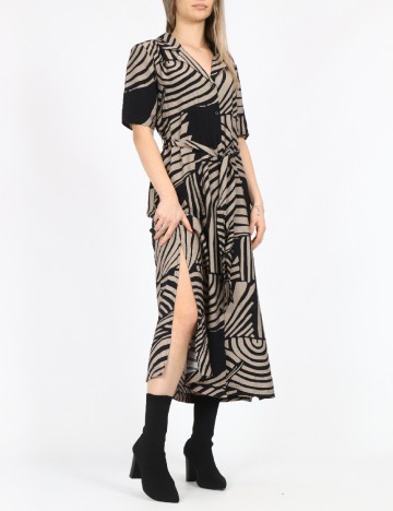 Rochie medie Jacqueline de Yong, negru/maro