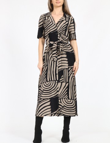 Rochie medie Jacqueline de Yong, negru/maro