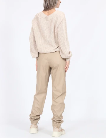 Pantaloni Only, crem