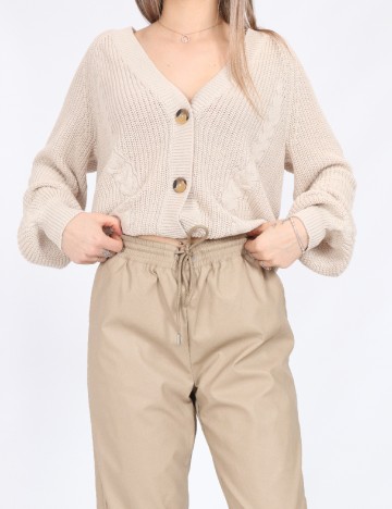 Pantaloni Only, crem