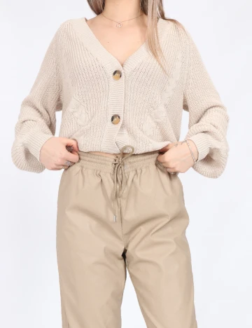 Pantaloni Only, crem
