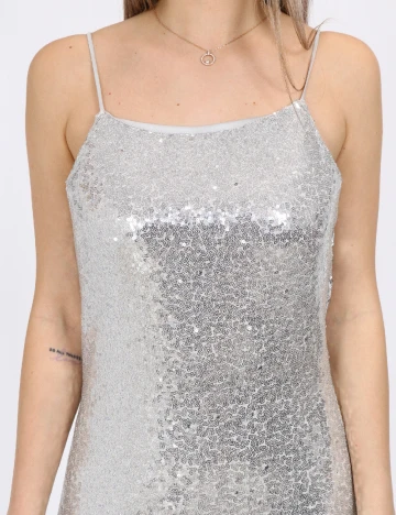 Rochie scurta Jacqueline de Yong, argintiu
