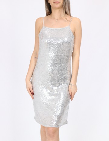Rochie scurta Jacqueline de Yong, argintiu