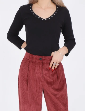 Pantaloni Only, visiniu