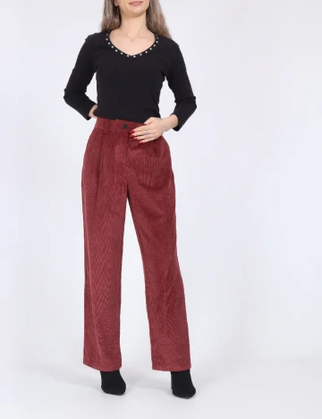 Pantaloni Only, visiniu