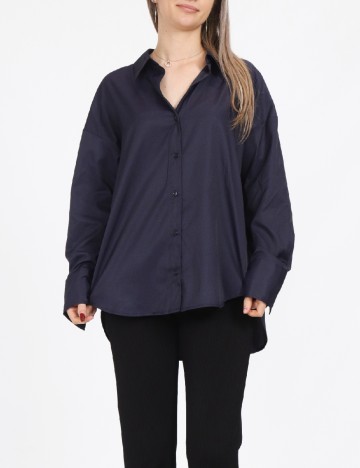 
						Camasa Oversize Only, bleumarin