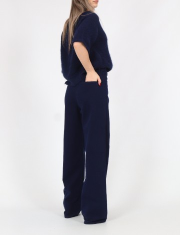 Pantaloni Pieces, albastru