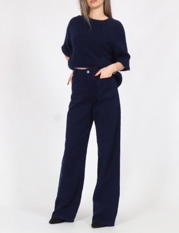 Pantaloni Pieces, albastru