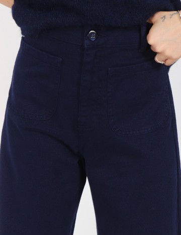 Pantaloni Pieces, albastru