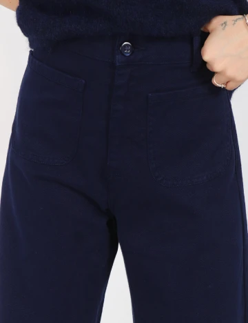 Pantaloni Pieces, albastru