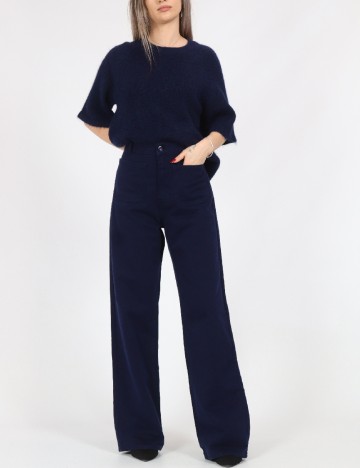 Pantaloni Pieces, albastru