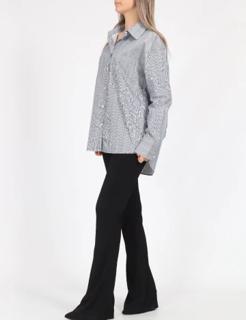 Camasa Oversize Only, albastru/alb
