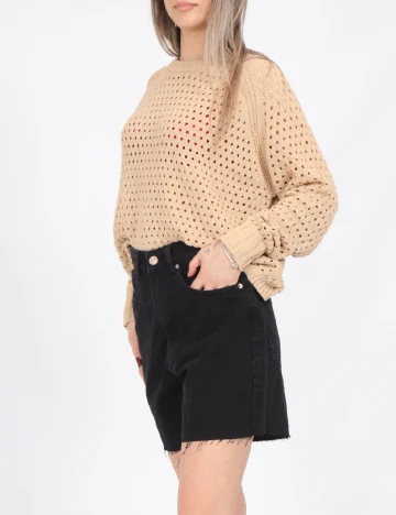 Pantaloni scurti Stradivarius, negru